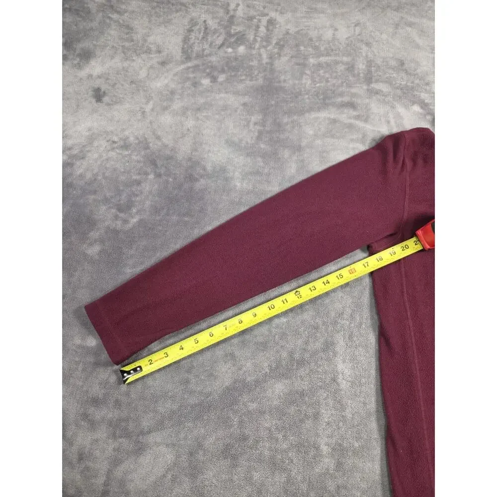 The North Face Mens Sz S Burgundy Long Sleeve 1/4 Zip Pullover Fleece Jacket C10